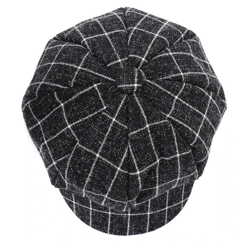 Для женщин шляпа Премиум качества из шерсти с закруглёнными краями и пуговицей