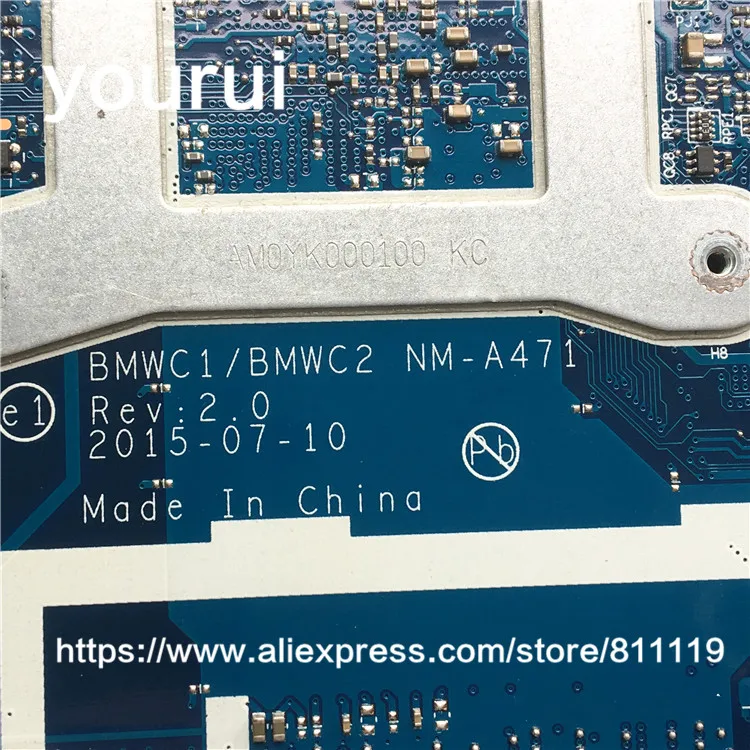 Материнская плата yourui для Ideapad 300 15IBR BMWC1/BMWC2 NM A471 5B20K14036 с встроенным процессором