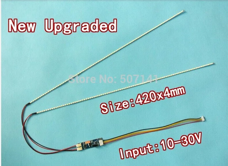 

Free ship 10 PCS 18.5'' 420mm Adjustable brightness led backlight strip kit,Update 18.5inch-wide LCD ccfl panel to LED backlight