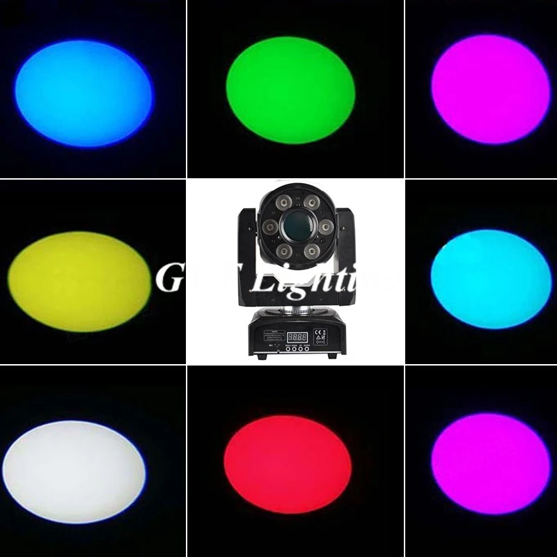 Новое поступление светодиодная подвижная головная лампа 6*12 Вт + 30 gobo для свадьбы 2