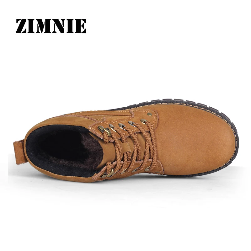 ZIMNIE/осенне-зимние мужские ботинки в винтажном стиле, большие размеры 37-50 мужская обувь повседневные модные теплые ботинки martin на шнуровке Hombre
