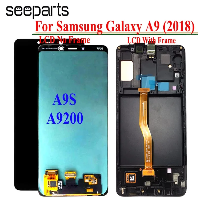 Сменный сенсорный ЖК экран Amoled для Samsung Galaxy A9 2018 A9200 A9s Star Pro A920F|flex cable|cable ribbontouch id |