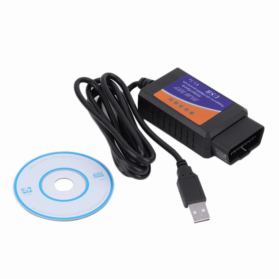 ELM327 USB OBD2 FTDI FT232RL чип OBD II Автомобильный сканер для ПК EML 327 V1.5 ODB2 интерфейс