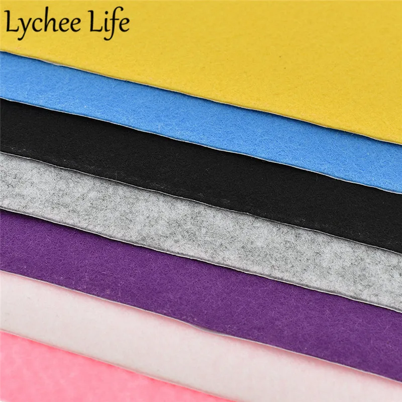 Lychee Life A4 1 мм Самоклеющаяся фетровая ткань сплошной цвет 29x21 см фетровая ткань ручной работы домашняя фабрика Швейные декоративные принадлежности