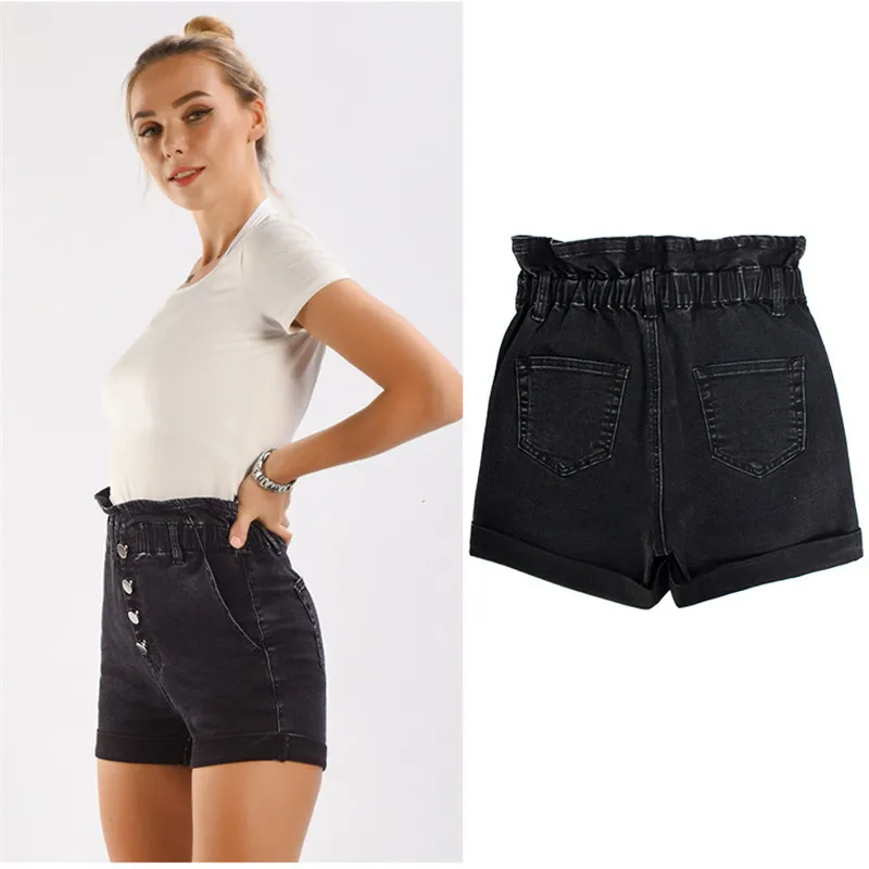 Размера плюс 2019 джинсы с высокой талией короткие сексуальные повседневные