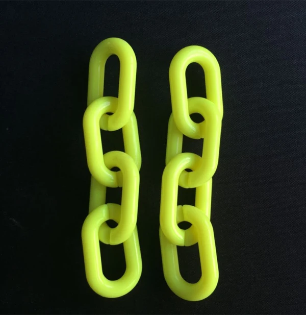 Neon yellow Крупная акриловая Длинная цепочка, висячие серьги в стиле рок, панк, золото Za, большие металлические Цветные Висячие серьги, Женские Ювелирные изделия - Окраска металла: Neon yellow
