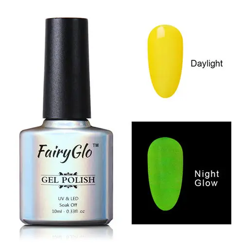 YGJ6713 FairyGlo 10 мл УФ-гель ночной светится в темноте флуоресцентный лак для ногтей замачиваемый Гель-лак Полупостоянный Светящийся лак - Цвет: YGJ6713