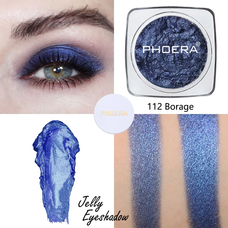PHOERA 1 шт. одноцветные макияжные перламутровые гелевые тени для век Контурные