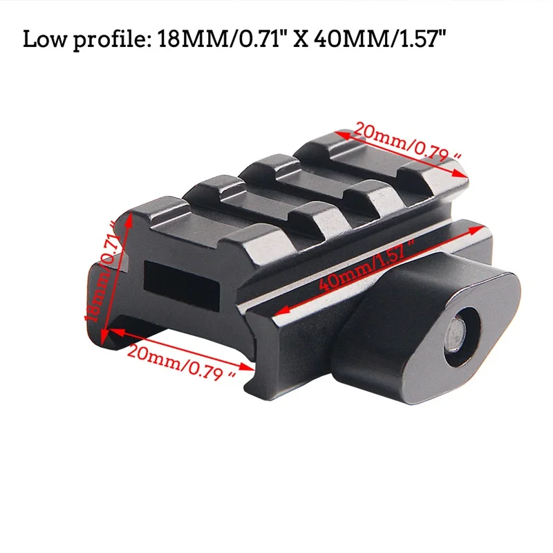 18MM QD прицел Riser Rail Mount Quick Release низкий средний высокий профиль 3 слота Пикатинни для точечный прицел охотничий аксессуар HT1-0038 - Цвет: 18MM