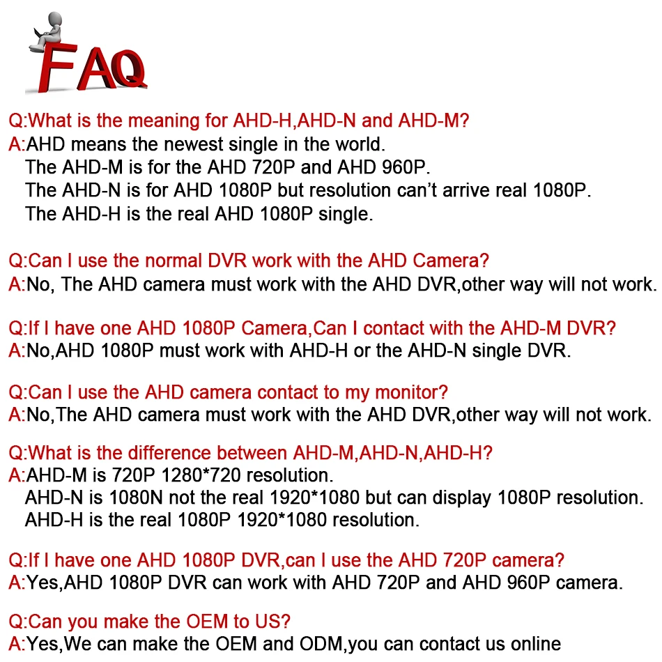 smar new super hd 2mp5mp ahd camera waterproof 6 nano ir leds security camera ahdh system video surveillance with bracket free global shipping