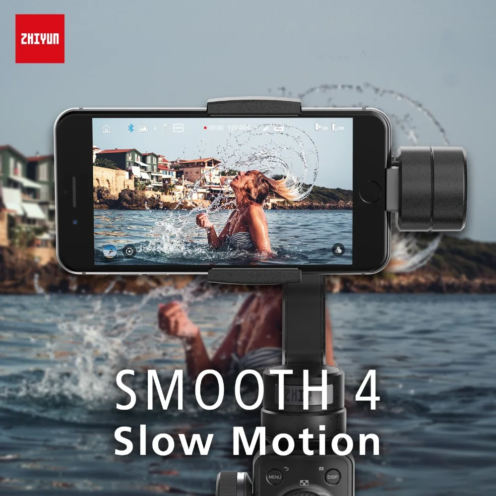 ZHIYUN Gimbal смартфон гладкой 4 3-осевой стабилизатор для переносного телефона для iPhone X Xs samsung s8, действий Камера vs dji osmo карман
