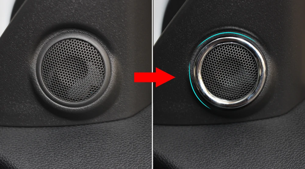 2 шт./комплект ABS Хромированная обшивка аудиокольцо автомобильные наклейки на