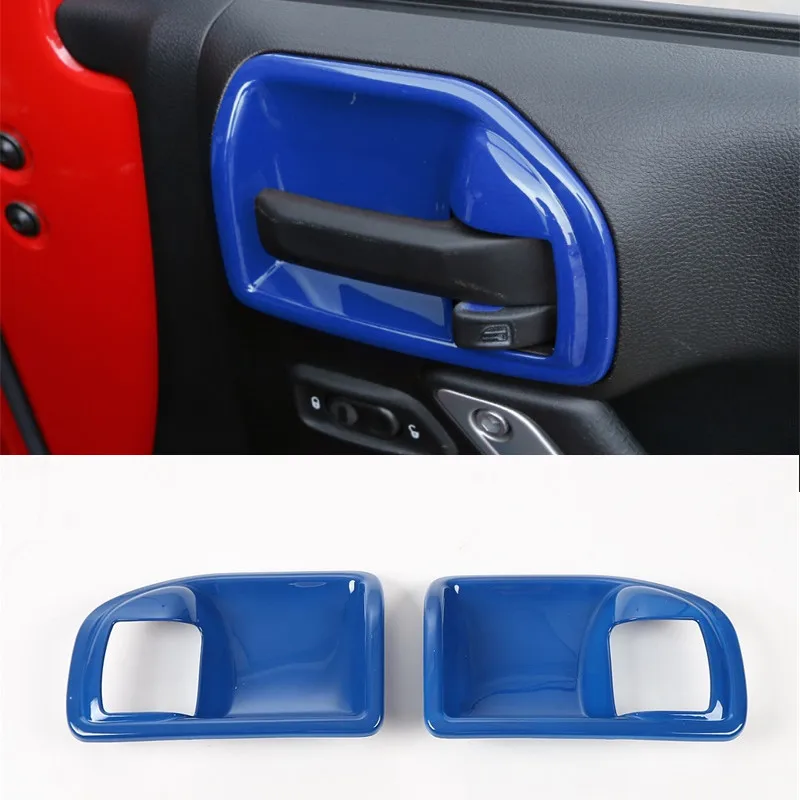 Car-styling Interior Door Handle Bowl Cover Trim Chrome ABS Sticker For Jeep Wrangler Rubicon JK 2011-16 2 Doors Car Accessories |