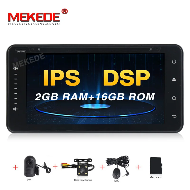 MEKEDE Авто Радио Android 9,0 4+ 64G ips DSP Автомобильный мультимедийный плеер для toyota corolla RAV4 Hilux camery для toyota универсальный - Цвет: add Camera DVR