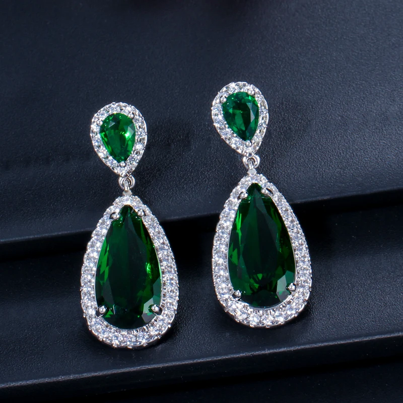 ThreeGraces Роскошные красные капли воды CZ Diamante серебро цвет длинные висячие серьги Вечеринка ювелирные изделия для женщин ER304