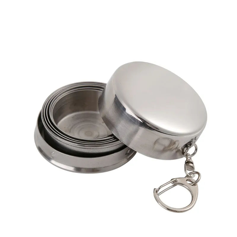 Складная чашка из нержавеющей стали для путешествий 1 шт. переносная уличная