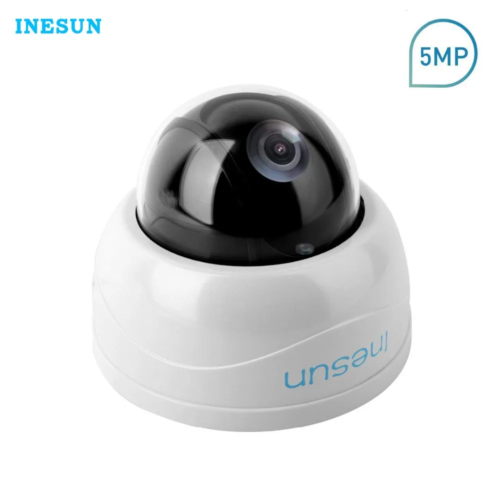 Inesun PTZ IP камера безопасности Камера 5MP HD 2592x1944 p 4X Оптический зум купольная камера для дома H.265/ONVIF ИК Ночное видение/сигнализатор движения