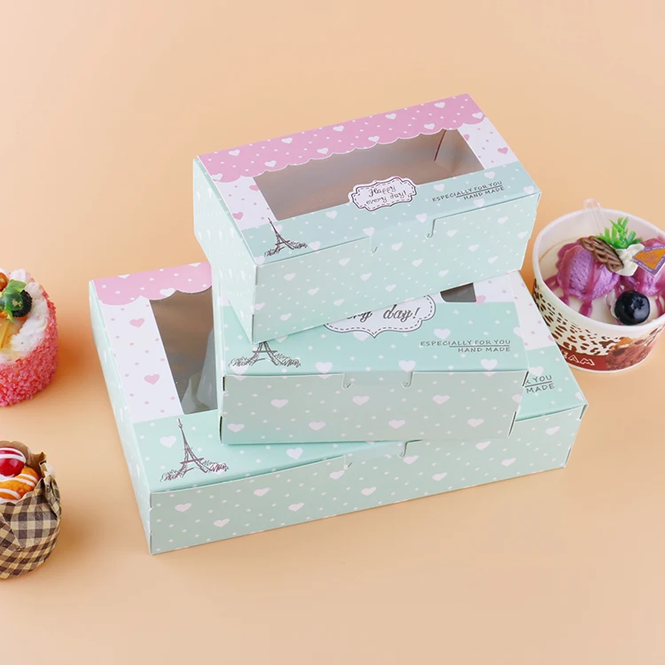 500 шт. Подарочная бумажная коробка с окном Свадебная вечеринка башня в форме