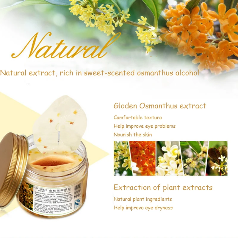 Одна Весна 80 шт/партия Золотая осмотическая маска для глаз анти-отечность темных