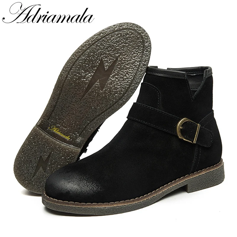 Женские ботильоны кожа на низком каблуке осень 2017 г. Разделение квадратный