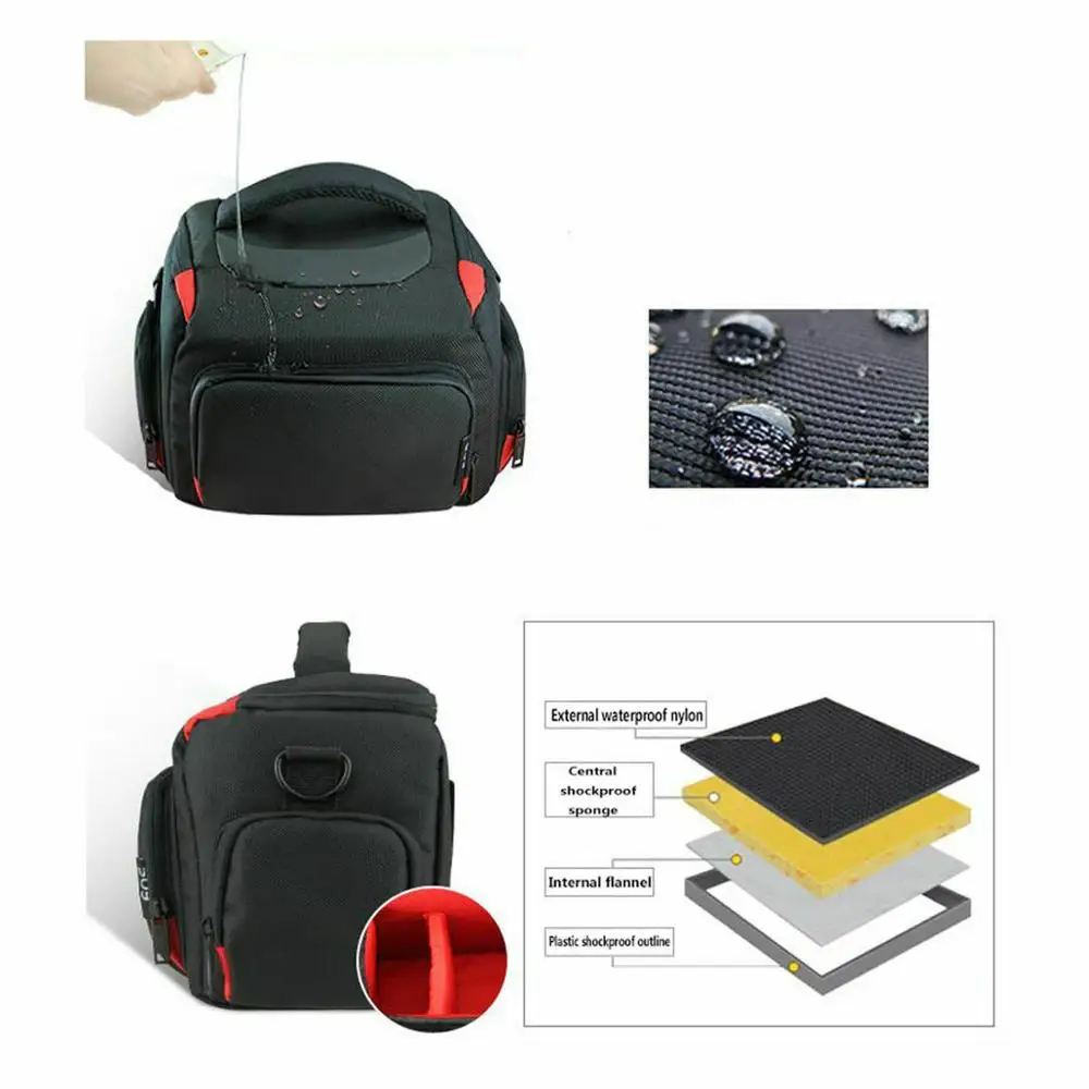 Чехол для DSLR камеры сумка через плечо Canon EOS RP R 5Ds Rebel SL2 SL1 T100 T7 T7i T6i T6s T6 T5i T5 T4i T3i T3 T2i