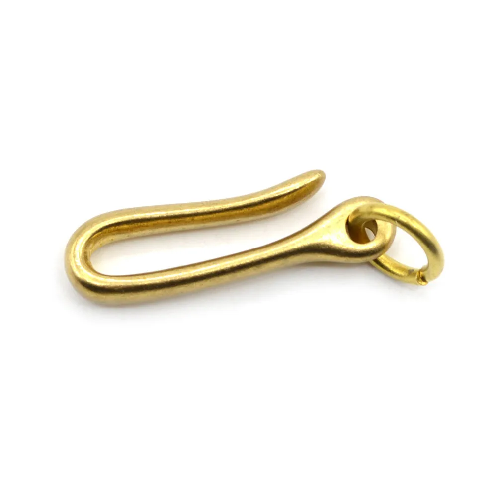 3 Размеры ретро сплошной латунный брелок для ключей пояс U кошелек с крючком цепи