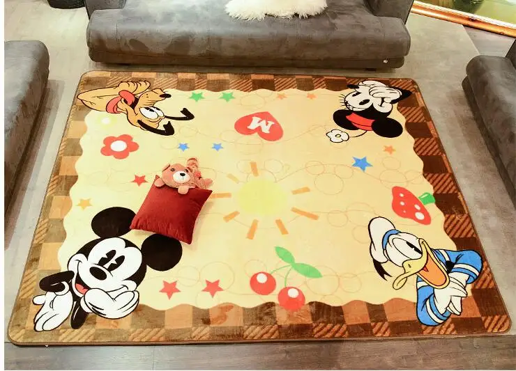 Мягкий Удобный домашний нескользящий мягкий ковер с Микки и Минни | Дом сад