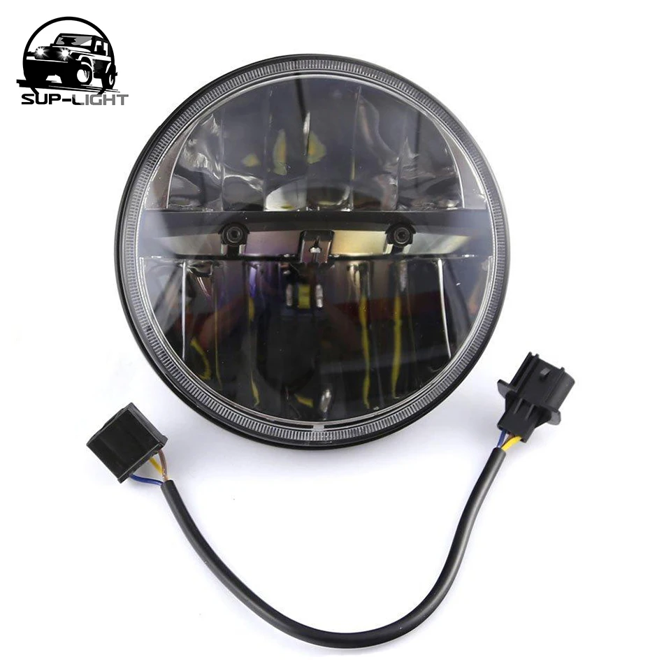 Мотоциклетная светодиодная фара 7 дюймов 30 Вт H4 с герметичным светом для Harley Jeep
