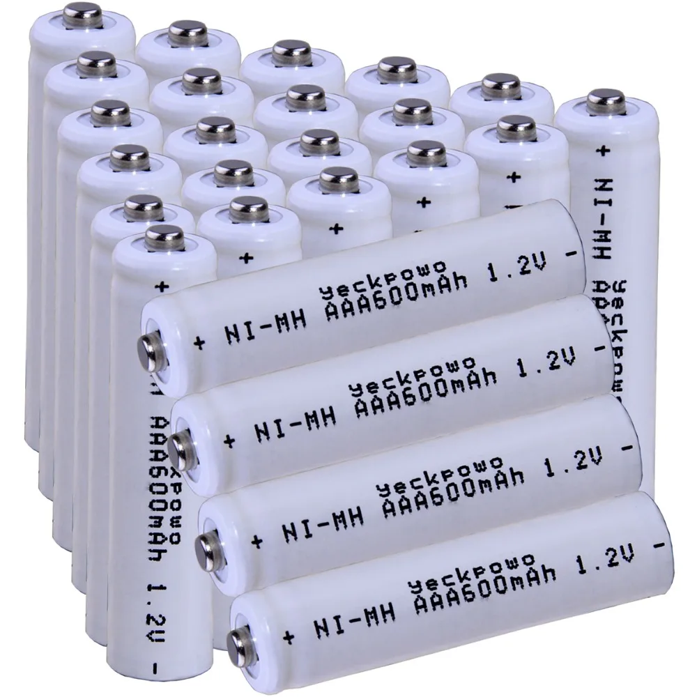 Реальная емкость! 25 шт. AAA 1 2 V NIMH аккумуляторная батарея 600mah камера бритва игрушка