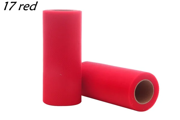17 red 24 цвета, 1 шт., 22 м X 15 см, рулон органзы, свадебная настольная дорожка, украшение, рулон пряжи, ткань, тюль, чистый марлевый элемент, свадебные сувениры - Цвет: 17 red