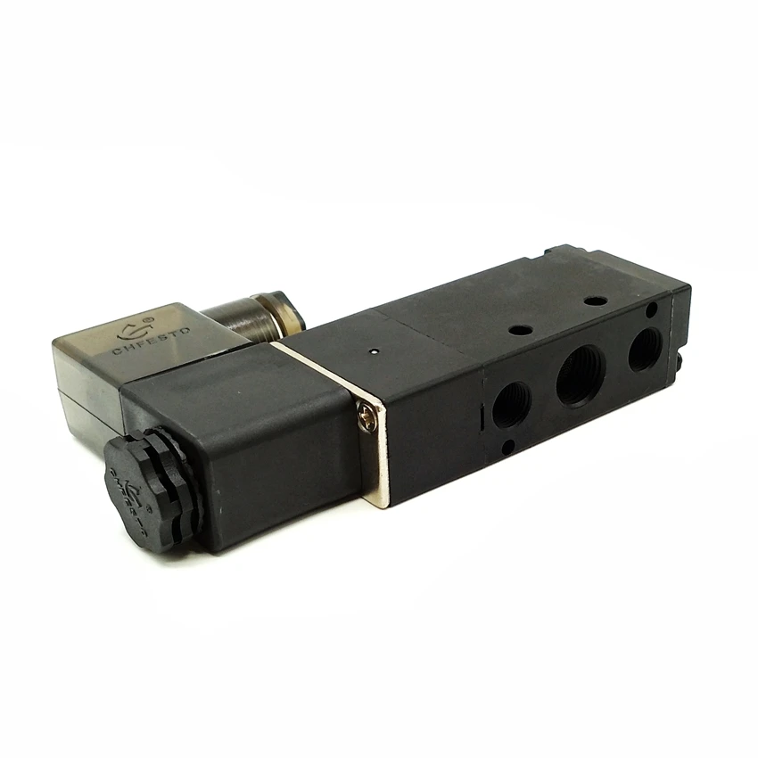 4V210-08 1/4&quot 4V210-06 1/8'' Solenoid Valves 2 Position 5 Port Pneumatic Control Valve DC24V AC220V DC12V AC110V |
