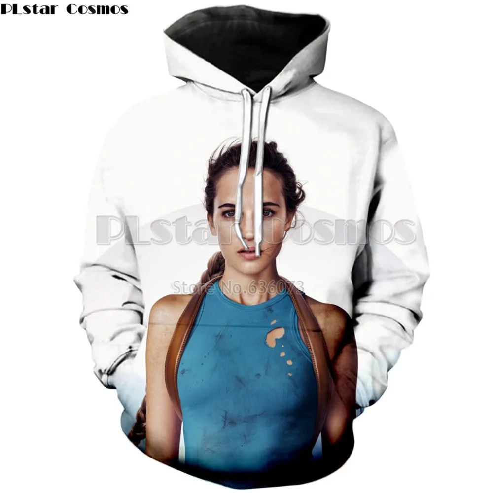 PLstar Cosmos классические игры Tomb Raider Hoodie Модный женский мужской свитер с капюшоном Heroine Lara Croft 3d печать Hoody