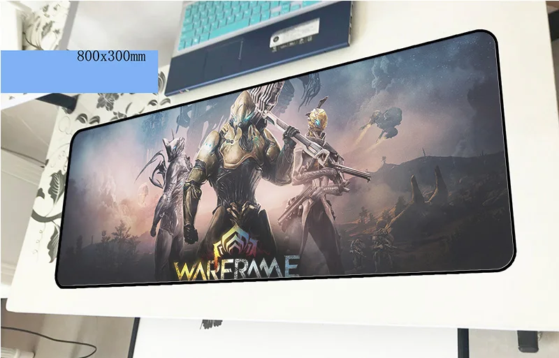 Коврик для мыши warframe, высококлассный компьютерный геймерский коврик для мыши 800x300x2 мм, коврик для мыши с закрытыми краями, эргономичный гаджет, настольные коврики