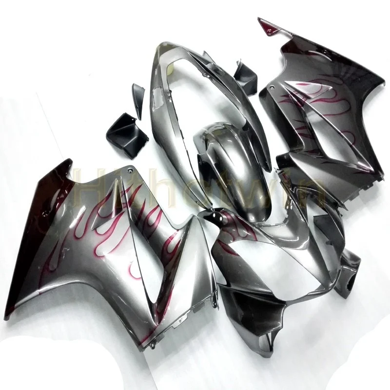 V Пользовательские мотоцикла хомут для HONDA 2002 2003 2004 2005 2006 2007 2008 2012 VFR800 02-12 ABS Пластик Обтекатель+ болты+ серый - Цвет: V