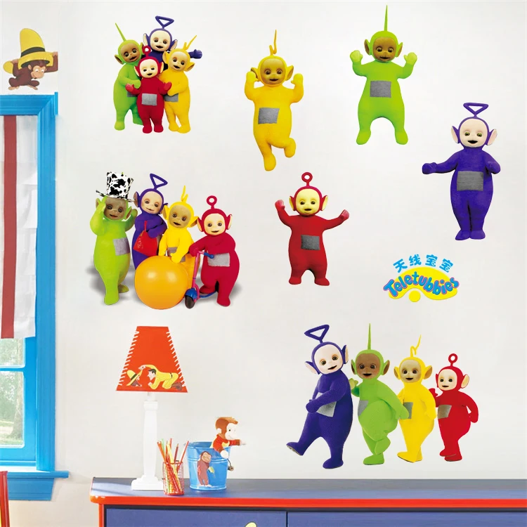 Съемные настенные стикеры Teletubbies наклейка детский Декор художественная роспись