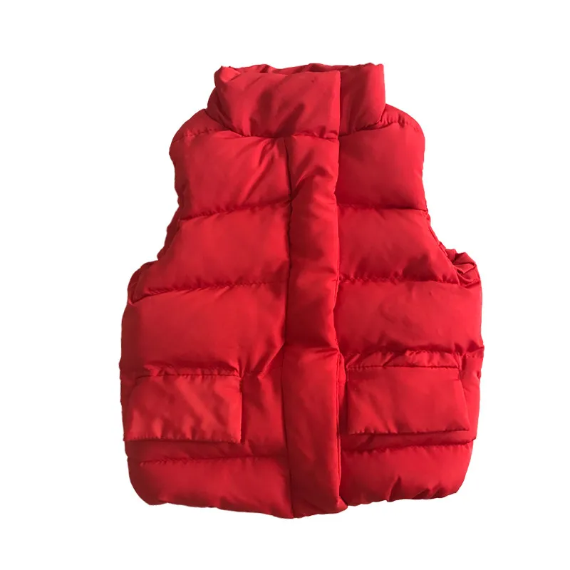 Autumn Winter 2018 Boys Girls Vest Jacket cotton vest Kid Cotton Waistcoat baby Solid Single Breasted Red Black Hot C86306A | Детская