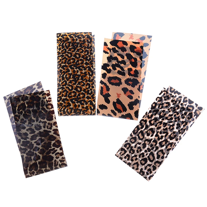 4 шт. наклейки для ногтей с леопардовым принтом | Красота и здоровье