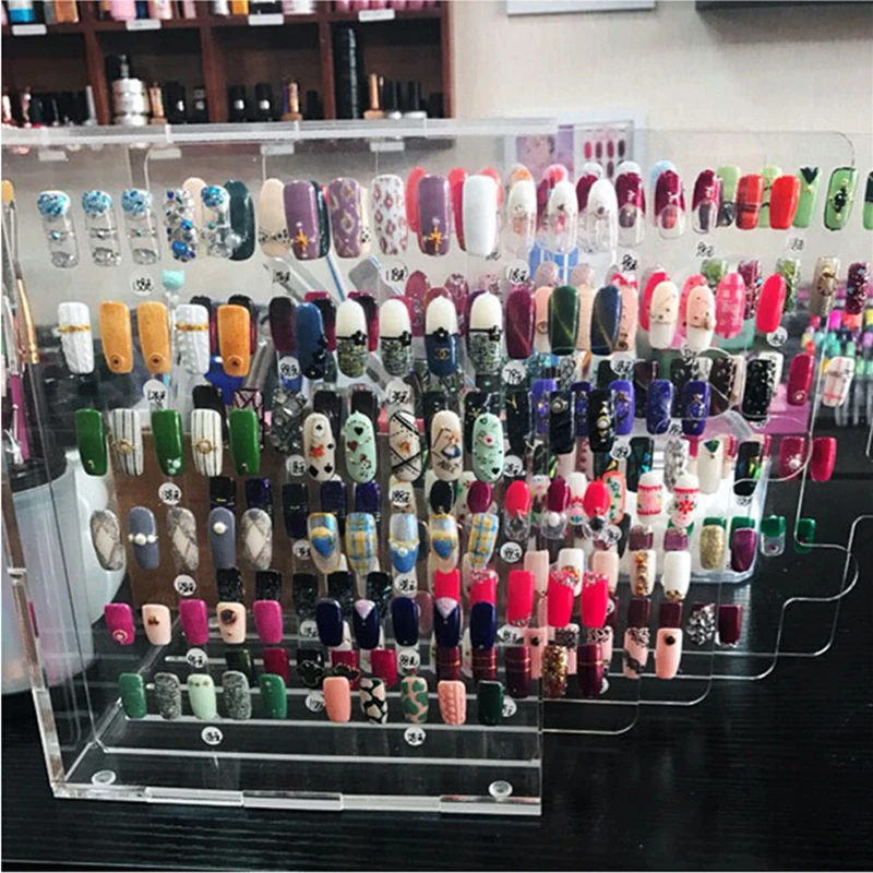 Профессиональный держатель для маникюра красивый дисплей стенд ложных ногтей