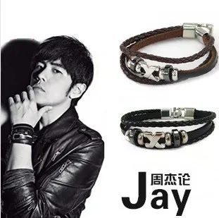 ZRM 20 шт./лот оптовая продажа модный кожаный многослойный браслет Jay тканые звезды