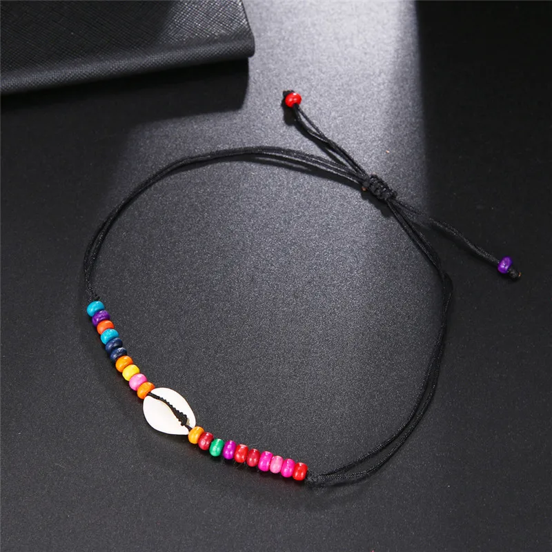 Богемский Браслет на лодыжку с бусинами в виде ракушек цепочка ногу ножные