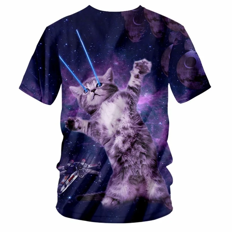 Мужская футболка OGKB летняя с треугольным вырезом и забавным 3d принтом в виде