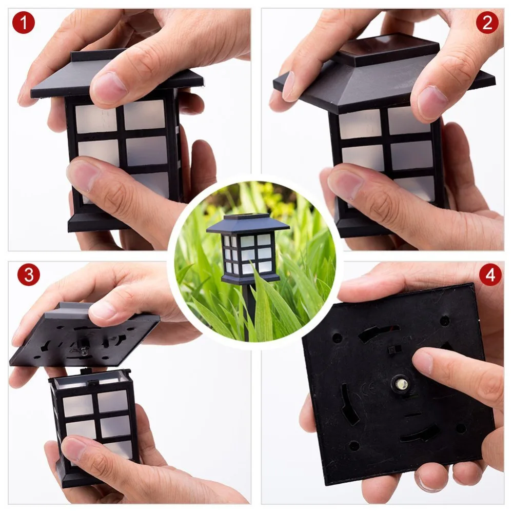 Светодиодные фонари на солнечной батарее для дорожек наружный садовый ландшафт