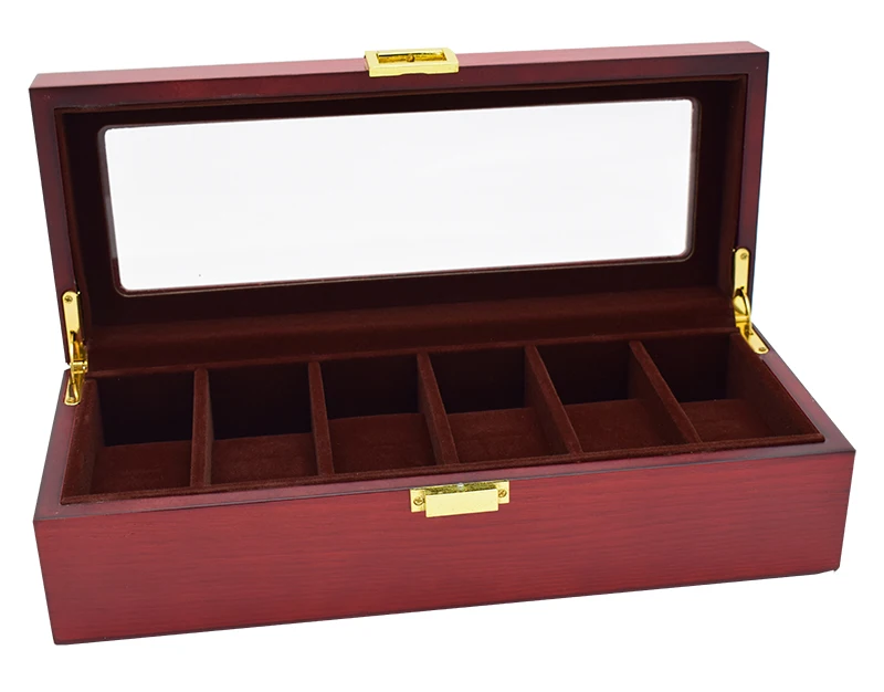 Коробка для часов деревянный черный/коричневый Kol Saati чехол для часов Cajas для подарков часы для мужчин/женщин 6 сетки Подарочная Подставка под часы коробки Saat Kutusu