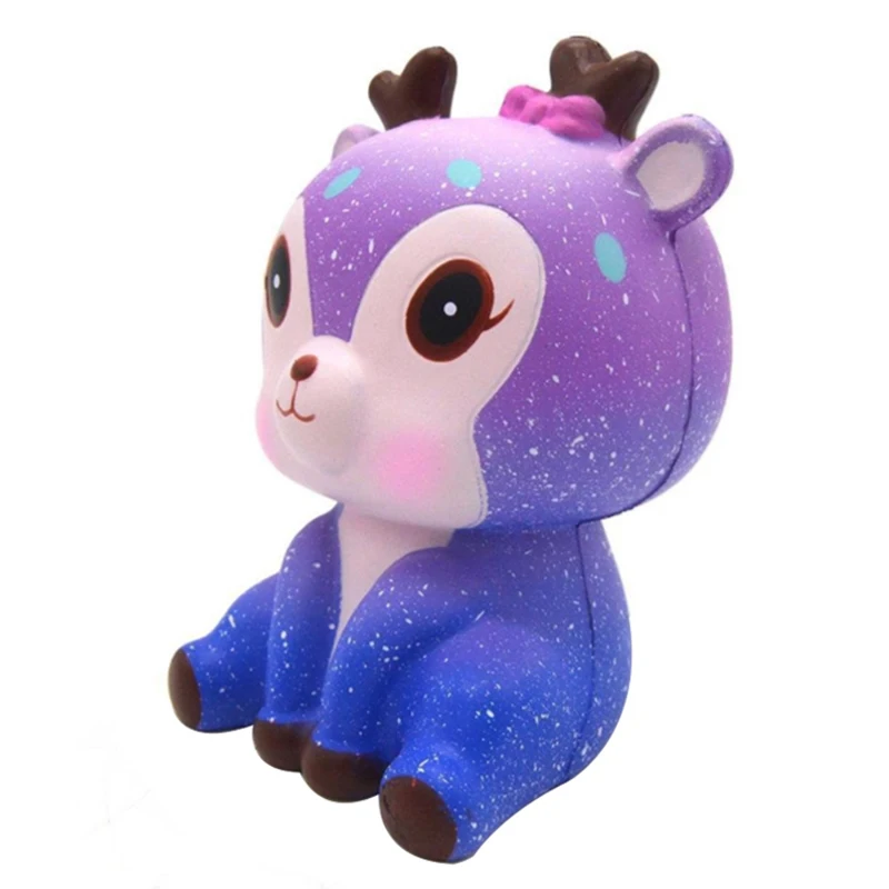 Jumbo Kawaii красочные галактические олени мягкие медленно поднимающиеся сжимаемые игрушки крем сладкий ароматизированный анти-стресс игрушка для забавных детей Рождественский подарок