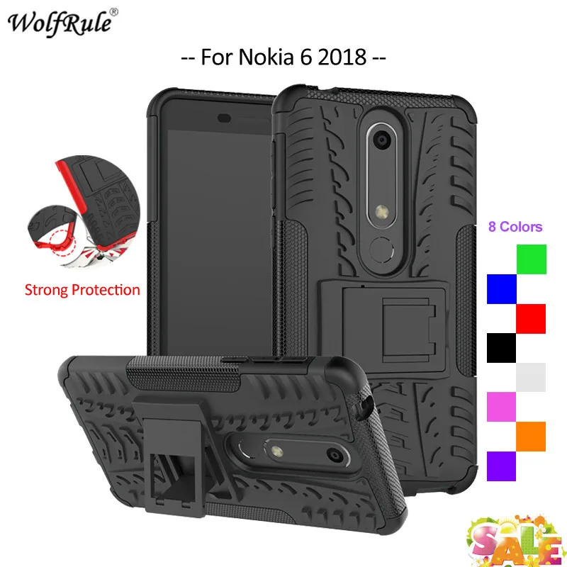 Для подходящих чехлов Nokia 6 1 чехол из ТПУ и ПК держатель бронированный бампер
