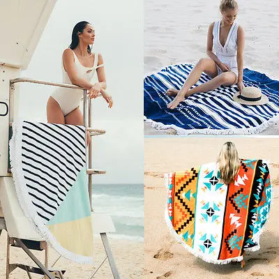 Богемный гобелен в стиле хиппи мандала Женский Круглый Гобелен бохо накидка