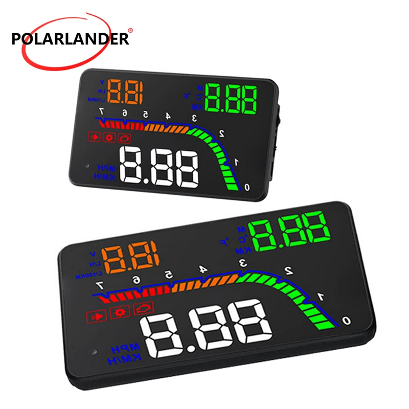 

Alarm Driving Computer Multi-Color HD Speed 4 Inch Digital LED OBD 2 Head Up Display Car Universal HUD T100
