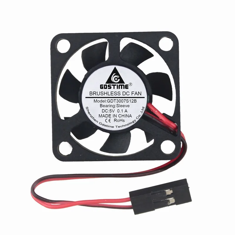 Verkauf Gdstime 500 Pcs DC 5V 30x30x7mm Dupont Mini Bürstenlosen Kühler Kühler 3007 3cm Lüfter 30mm X 7mm Raspberry Pi Großhandel