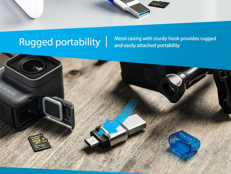 Kingston FCR-ML3C высокоскоростной USB3.1 тип-c TF карта двойной интерфейс карты micro sd кард-ридер