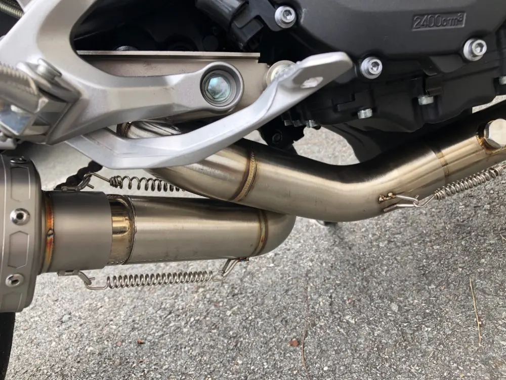 Для Yamaha MT09 MT-09- MT 09 мотоцикл полная выхлопная система без шнуровки из нержавеющей стали Модифицированная длинная средняя Соединительная труба